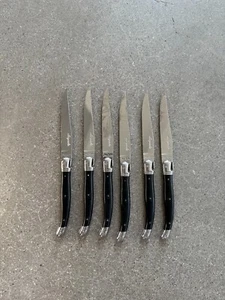 Jean Dubost Laguiole Set of 6 Fine Edge Steak Knives - Picture 1 of 2