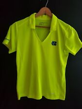 Nike Golf Womens Performance Dri-Fit Polo Size Carolina Logo Neon Yellow