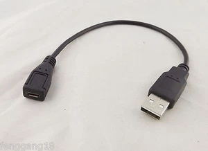 10x USB 2.0 A Male To Micro 5 Pin USB Female Charging Data Converter Cable Cord - Picture 1 of 6