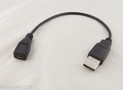 USB 2.0 A Male To Micro 5 Pin USB Female Charging Data Converter Connector Cable - Image 1 of 4