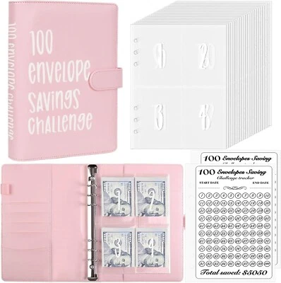 100 Envelope Challenge Budget Planner $5,050 Money Saving Cash Challenge Book