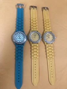 Geneva Wrist Watch Lot Of Three For Parts Or Repair - Picture 1 of 5