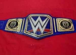 WWE Blue Universal Championship Belt Roman Reigns side plates Replica Adult 2mm - Picture 1 of 6