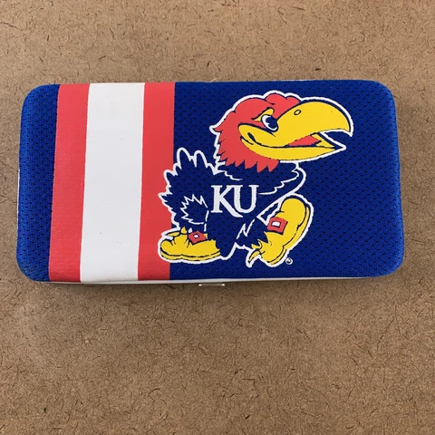 Kansas Jayhawks Women's Blue Bi-Fold Hinged Clasp Closure Wallet NWT Cover