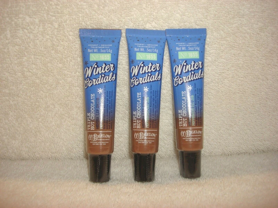 3 Bath & Body Works Bigelow Triple Hot Chocolate Lip Shine #No. 1655 - Image 1 of 1