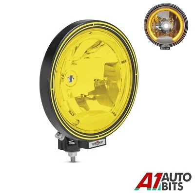 1X Pour Scania Volvo DAF Camion Man 9 " Rond LED Angel Eye DRL Jaune Léger - Photo 1/4