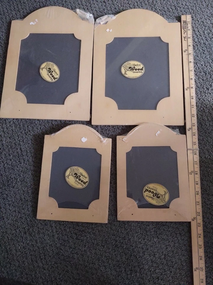 Wood Hanging ChalkBoard Signs Blackboard Message Chalk Boards 4 Pack sealed h4 - Image 1 of 3