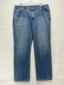 Alfani Straight Leg Jeans Men's Size 38 x 32 - Light Wash Blue Denim Mid Rise - Picture 1 of 11