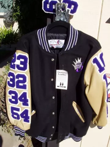 BUILD YOUR JACKET NBA SACRAMENTO KINGS LEATHER NEVER USED WORN UNIQUE SIZE XL Cover