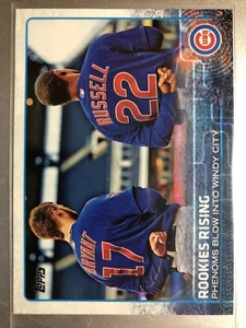 2015 Topps Update KRIS BRYANT / ADDISON RUSSELL - Rookies Rising - RC - A206 - Picture 1 of 2