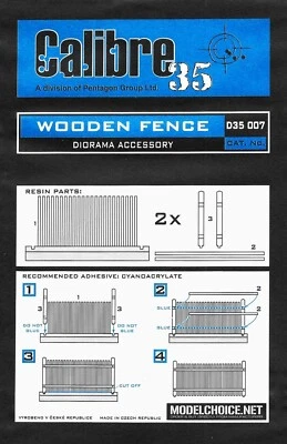CALIBRE 35 • D35007 - WOODEN FENCE - 1/35 RESIN KIT - Immagine 1 di 2