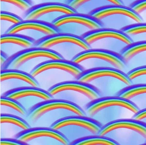 Henry Glass Unicorn Dreams Rainbow Toss Blue Multi Fabric By Yard - Picture 1 of 1