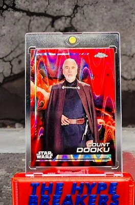 Count Dooku RED RAYWAVE SP Refractor 2024 Topps Chrome Star Wars #129 - Image 1 of 2