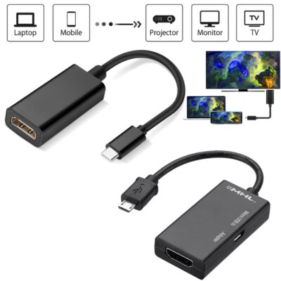 1080P MHL Micro USB zu HDMI Adapter Konverter Kabel für Android Handy HD TV - Bild 1 von 4