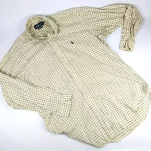 Ralph Lauren Classic Fit Cream Checks Shirt Size L - Picture 1 of 3