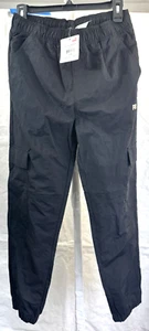 PUMA Vibe Check Pack Woven Cargo Youth Drawstring/Elastic Pant Black L (14-16) - Picture 1 of 15