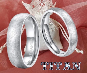 TITAN ***  Paar Ringe Trauringe Eheringe Partnerringe matt-gebürstet - Picture 1 of 8