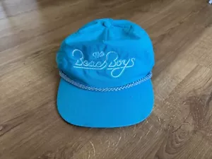Vintage Beach Boys Neon Blue Rope Cord Adjustable Hat Excellent - Picture 1 of 9