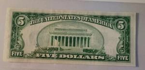 VERY FINE - 1934 A - $5 - SILVER CERTIFICATE - BLUE SEAL CH UNC. - Picture 1 of 2
