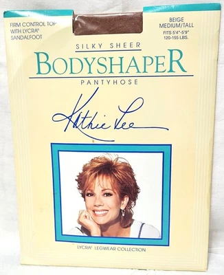Kathie Lee Silky Sheer Bodyshaper Firm Control Top Pantyhose Beige Med/Tall NIP - Image 1 of 2