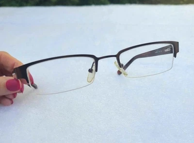 Perry Ellis Eyeglasses Frames Brown Men's 51-1-130 Half Rim Grandpa Grandpacore - Image 1 of 4