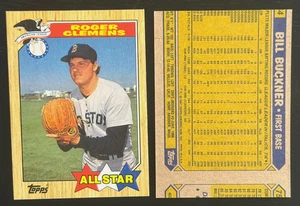 680) 1987 Topps Roger Clemens error buckner trasero con centro de tarjeta correcto como nuevo - Imagen 1 de 2