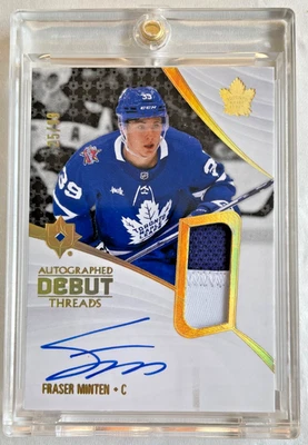 2023-24 Ultimate Collection Debut Threads Autographs #ADTFM Fraser Minten 25/99 - Image 1 of 2