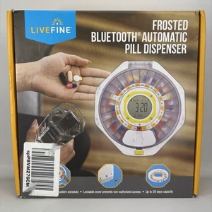 LIVEFINE Frosted Bluetooth Automatic Pill Dispenser Still Sealed In Box - Picture 1 of 5