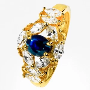 Sparkling Blue Sapphire 0.62Ct 925 Sterling Silver Handmade Fine Rings Size 5.5 - Picture 1 of 10