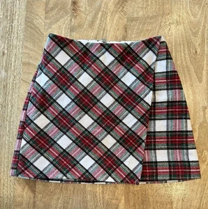 Hollister Ultra High Rise Karo Minirock Gr. XS Rot/Weiß 90’s Preppy - Bild 1 von 3