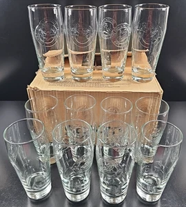 (12) Brooklyn Brewery 16 Oz Tumbler Box Set Clear Pilsner Beer Glass Barware Lot - Picture 1 of 24