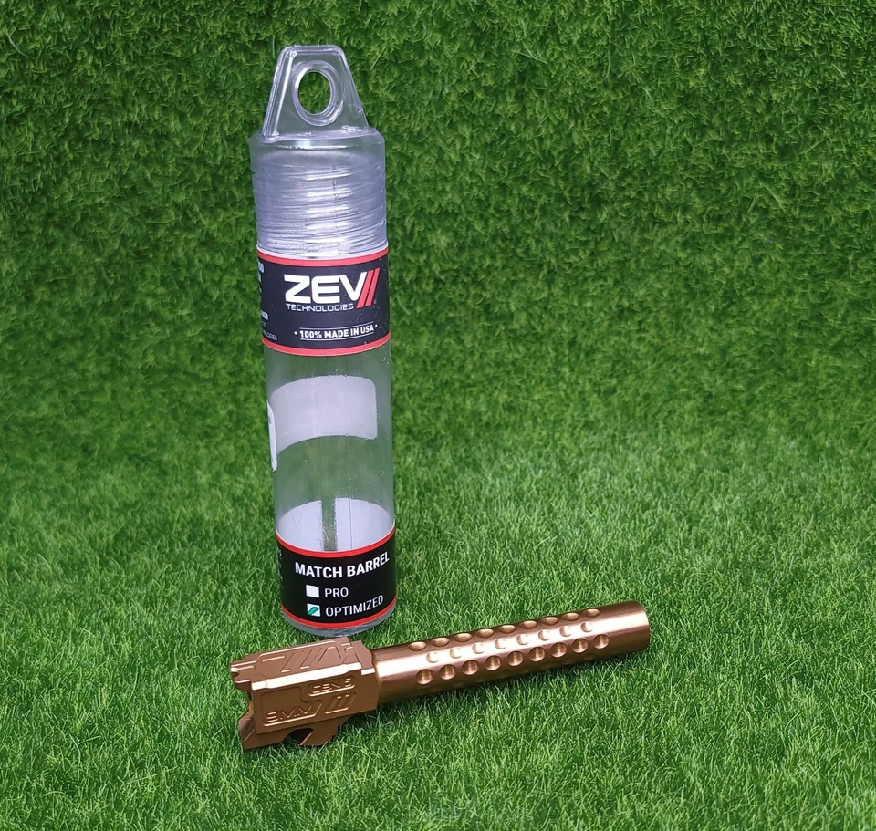 ZEV Technologies Optimized Match Barrel For Glock 17 Gen 5 - PVD Bronze