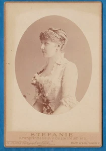 cabinet card photo Belgium & Habsburg princess Stephanie Austria 1881 foto royal - Picture 1 of 2