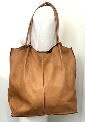 Borse in Pelle Italian Soft Leather Tote Bag Tan - Image 1 of 4
