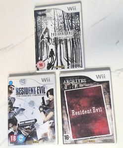Resident Evil Wii Game Lot : Resident Evil 4, Archives, Darkside Chronicles CIB - Picture 1 of 9