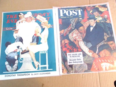 4 Норман Роквелл субботний вечер почтовые конверты только 2 1940/1 1949/1 1948 - Изображение 1 из 2