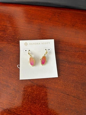 Kendra Scott Petal Frame Lee Drop Earrings Gold Sunrise Ombre w/ TAGS - Image 1 of 3