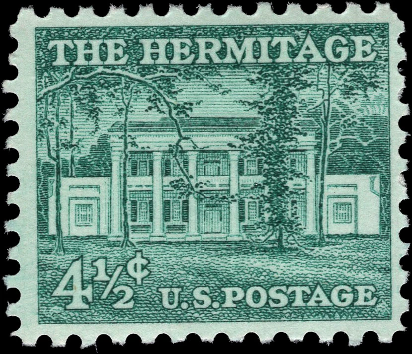 US Scott # 1037, The Hermitage, Liberty Issue, 1954 4 1/2¢ Stamp, MNH - Image 1 of 1