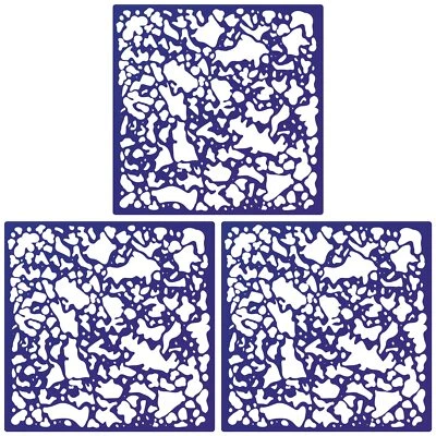 GEYEE 3 Pieces Knockdown Texture Spray Stencil Drywall Repair Tool Knockdown Texture