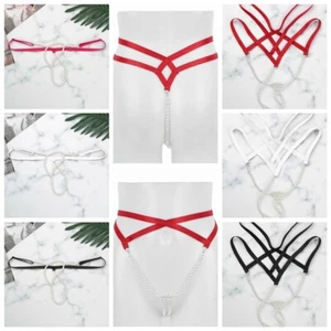 Women's Mini Panties Pearl Underwear Thongs Lingerie G-string Briefs T-Back - Picture 1 of 61