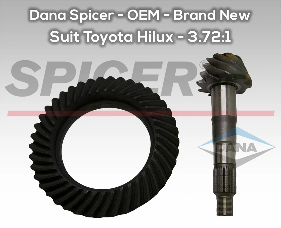Dana Spicer 3.72:1 Diff Gears Crown Wheel Pinion Set To Suit Toyota Hilux - Image 1 of 1