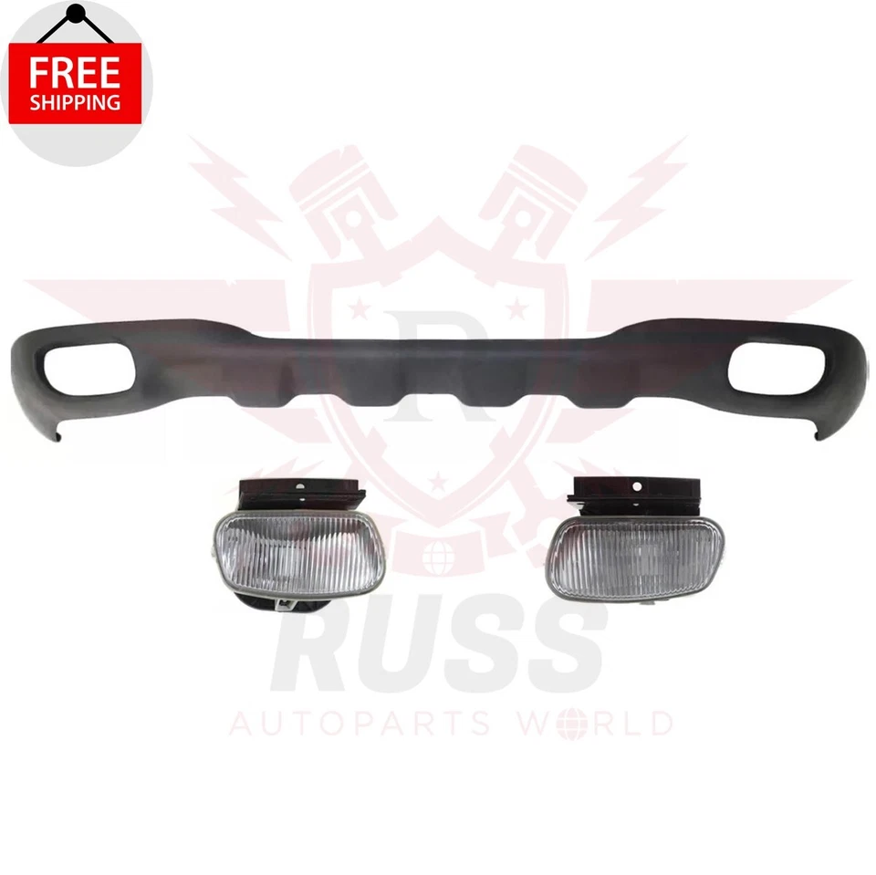 New Front Valance With Fog Lights Left Right Textured Fits 1998-2000 Ford Ranger Foto 1 de 4