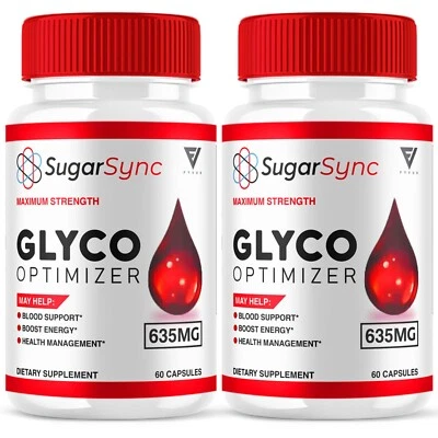 (Paquete de 2) Sugar Sync Glyco Optimizer SugarSync Soporte de glucógeno (120 cápsulas) Foto 1 de 4