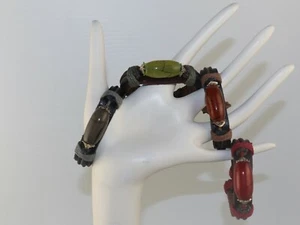 Boho Bangle Bracelet Wristband One Bead on Top Summer Wear Unisex Adjustable - Picture 1 of 15