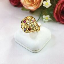 Ring Noppakao 9 Colors Gemtone Jewelry Gold Micron Mantra Thai Amulet