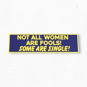 NOT ALL WOMEN ARE FOOLS Bumper Sticker - Funny Vintage Style Vinyl Decal 80s 90s - Picture 1 of 4
