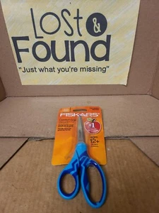 BLUE Comfort Grip Scissors Fiskars Stainless Steel Antimicrobial Handle (1) - Picture 1 of 3