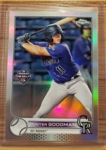 Hunter Goodman 2022 Topps Pro Debut Chrome Refractor #/99 Colorado Rockies 