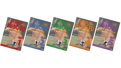 5 DVD SET Shaolin Kung Fu - DeMasco Dragon Leopard Crane Snake Black Tiger Forms - Image 1 of 4