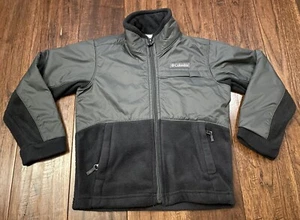Columbia Boys Youth Size XXS (4/5) Fleece Jacket Full Zip Dark Gray Black - Picture 1 of 18